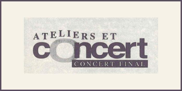 Ateliers et Concert 1996